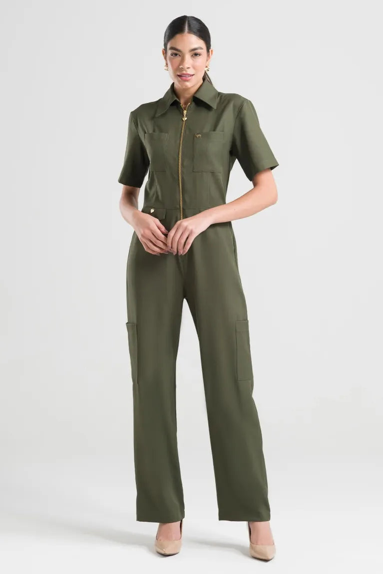 Enterizo Fancy Verde Militar