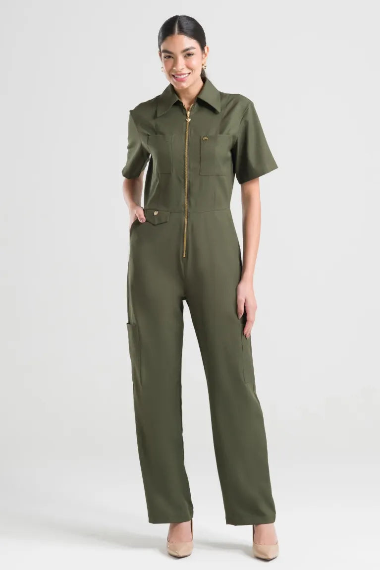 Enterizo Fancy Verde Militar