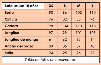 Bata Louise 10 años Blanco Off