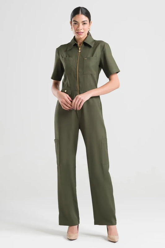 Enterizo Fancy Verde Militar