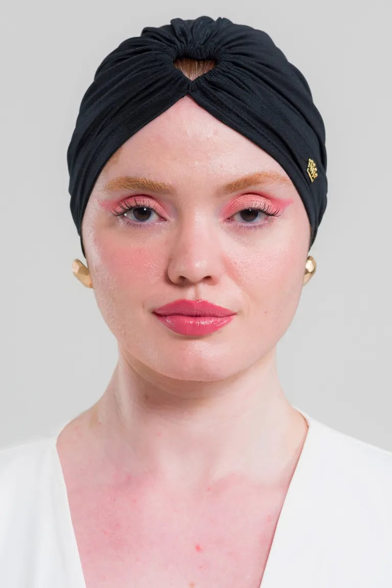 Turbante Heart 2 en 1 Negro