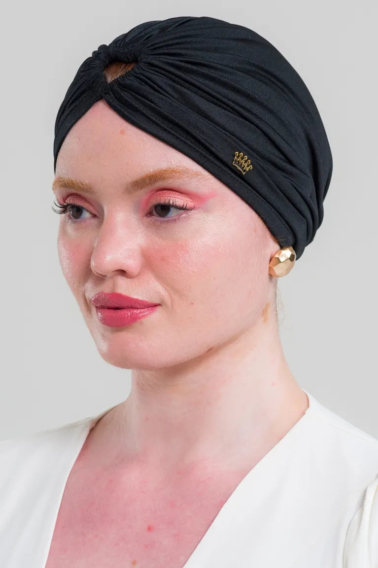 Turbante Heart 2 en 1 Negro