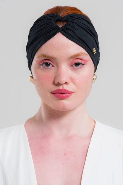 Turbante Heart 2 en 1 Negro