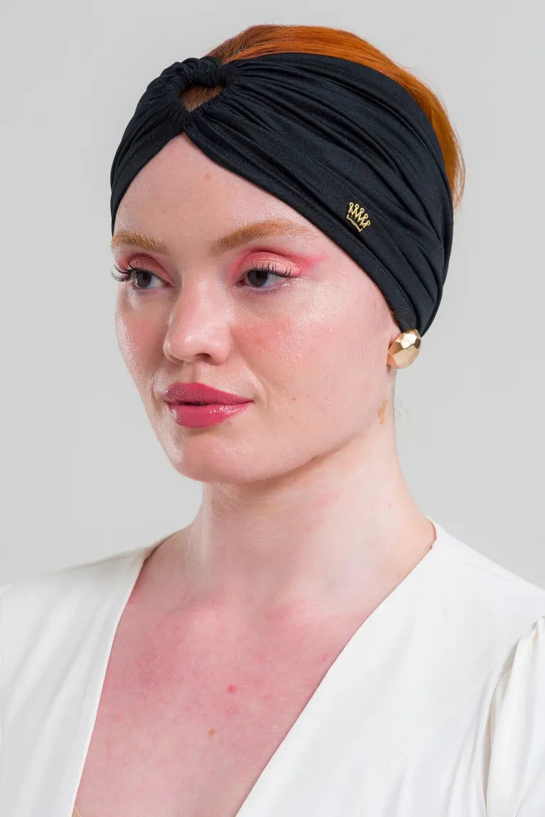 Turbante Heart 2 en 1 Negro